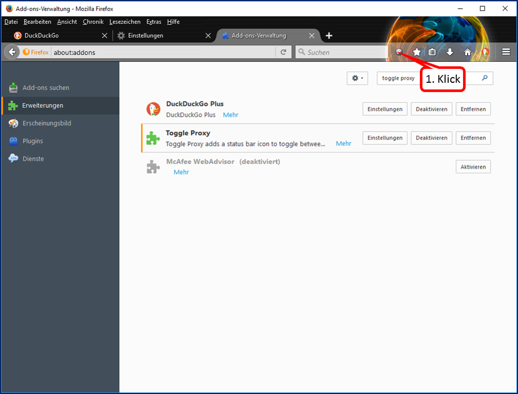 4 1 3 1 Proxy Schalter für Firefox 110.png
